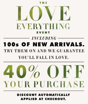 Coupon for: Banana Republic Canada Deal: The Love Everything Event