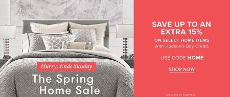 Coupon for: Last day to save money at Hudson’s Bay Canada