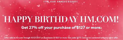 Coupon for: H&M Canada is celebrating Birthday