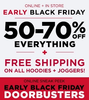 Coupon for: Enjoy Aeropostale Canada Early Black Friday Sale