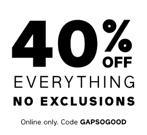 Coupon for: 40% off everything at Gap Canada