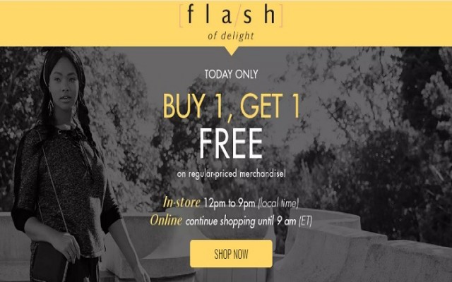 Coupon for: Penningtons Canada Flash Sale: Buy 1, Get 1 for free