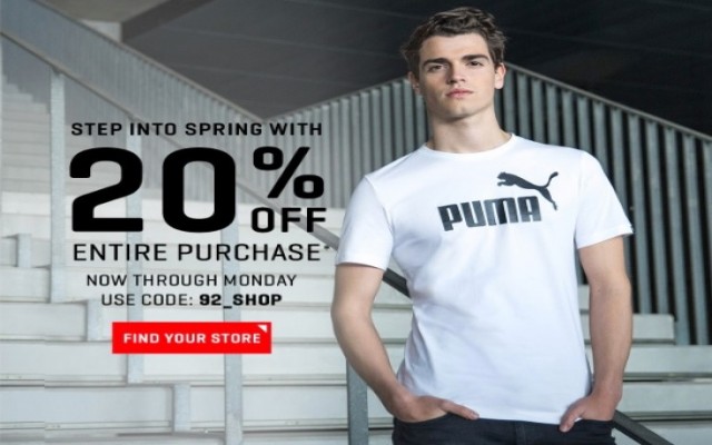 puma in store coupons 2018