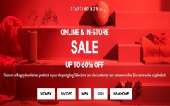 Coupon for: H&M Canada online & in-store SALE: Up to 60% off