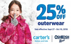 Coupon for: CARTER’S | OSHKOSH - Cozy up to winter at Quartier DIX30