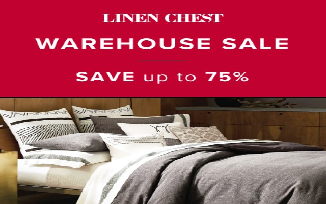 Coupon for: Linen Chest at Quartier Dix 30 - WAREHOUSE SALE