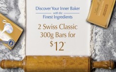 Coupon for: Lindt at Shop Park Royal - Discover Your Inner Baker with the Finest Ingredients 2 Swiss Classic 300g Bars for $12*
