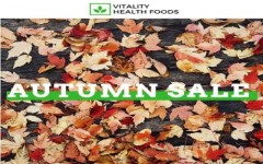 Coupon for: Vitality Health Foods at Kingsway mall - Autumn is here, welcome it the right way.