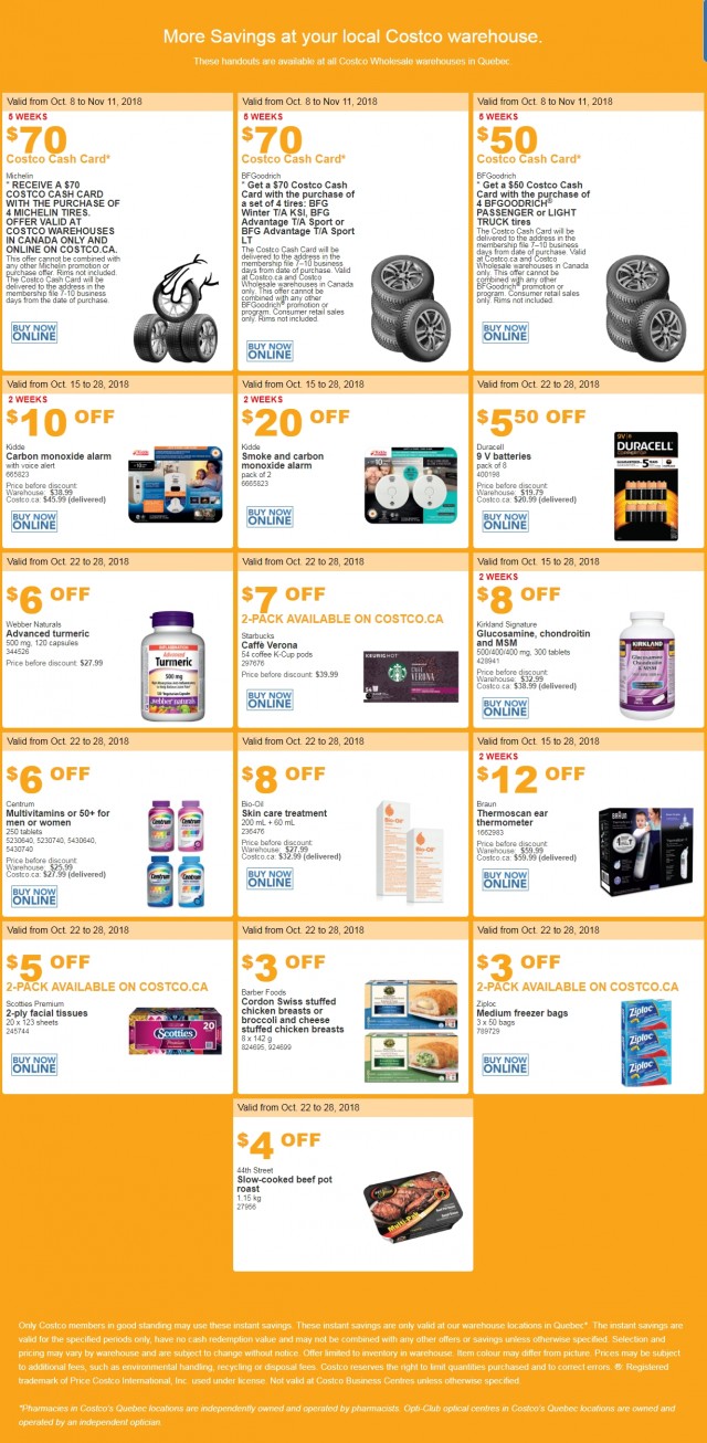 Coupon for: Costco Wholesale - Autumn Savings in Quebec