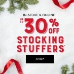 Coupon for: Indigo - come for stocking stuffers, sale up to 30% off