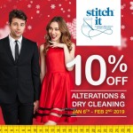 Coupon for: Stitch it at Georgetown market place - SAVE 10% on all Clothing Alterations & Dry Cleaning 