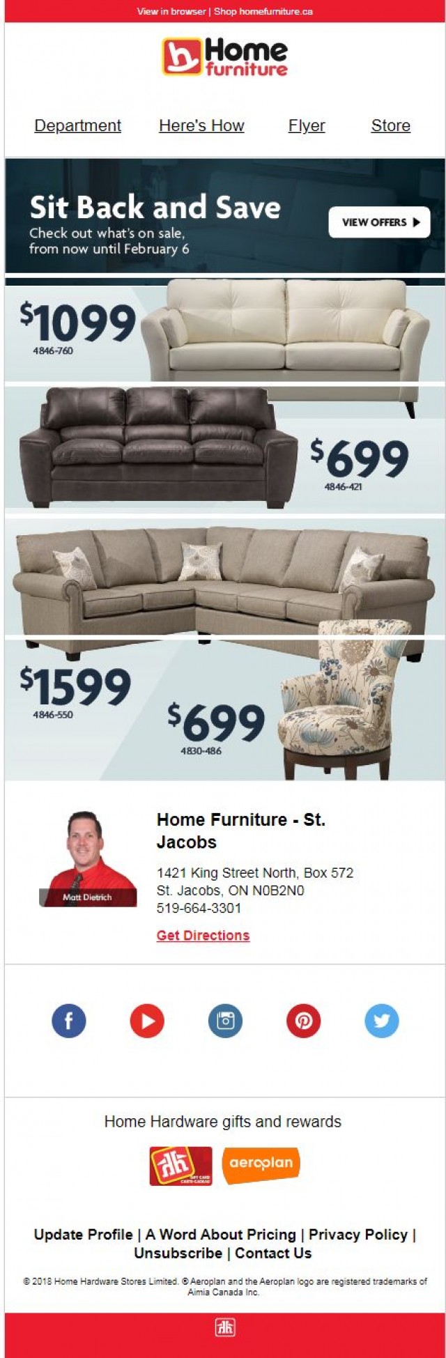 Coupon for: Home Furniture - Sit Back and Save