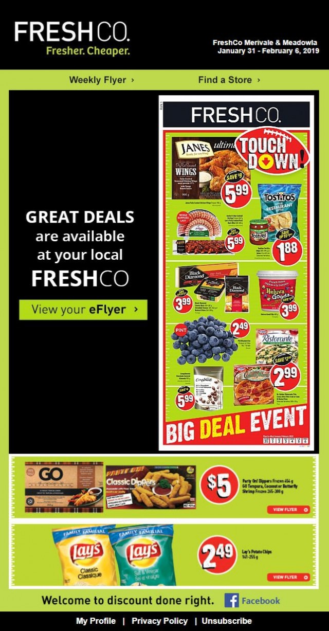 Coupon for: Fresh Co. - Great deals are available at your local Fresh Co. 