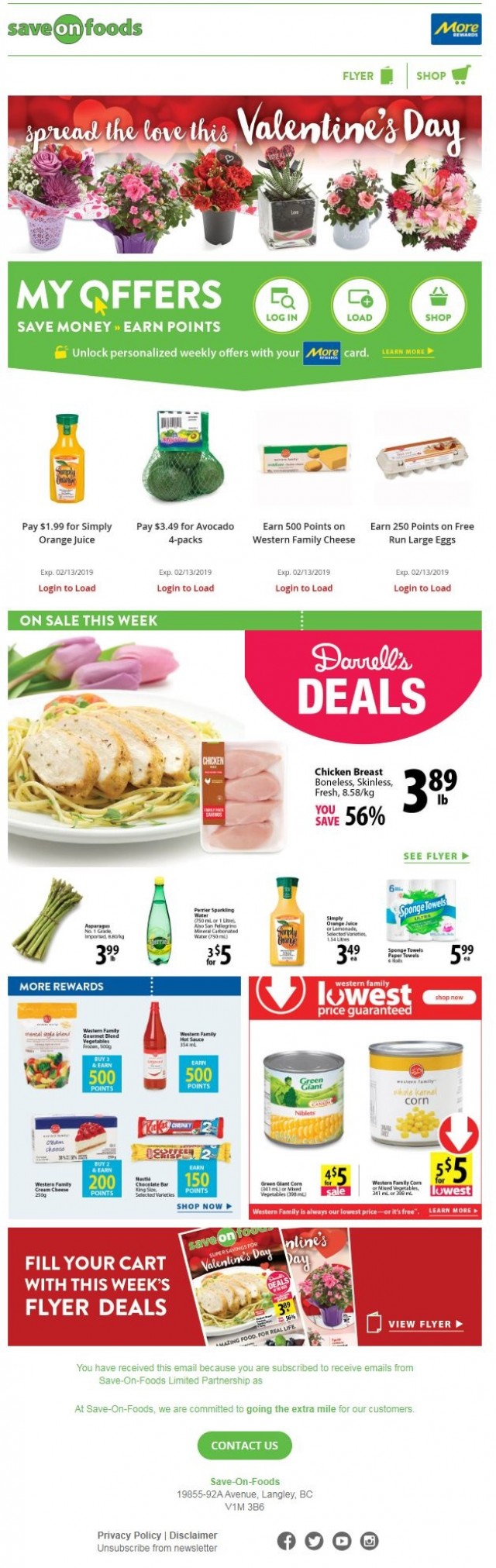 Coupon for: Save on foods - spread the love this Vlaentine's Day