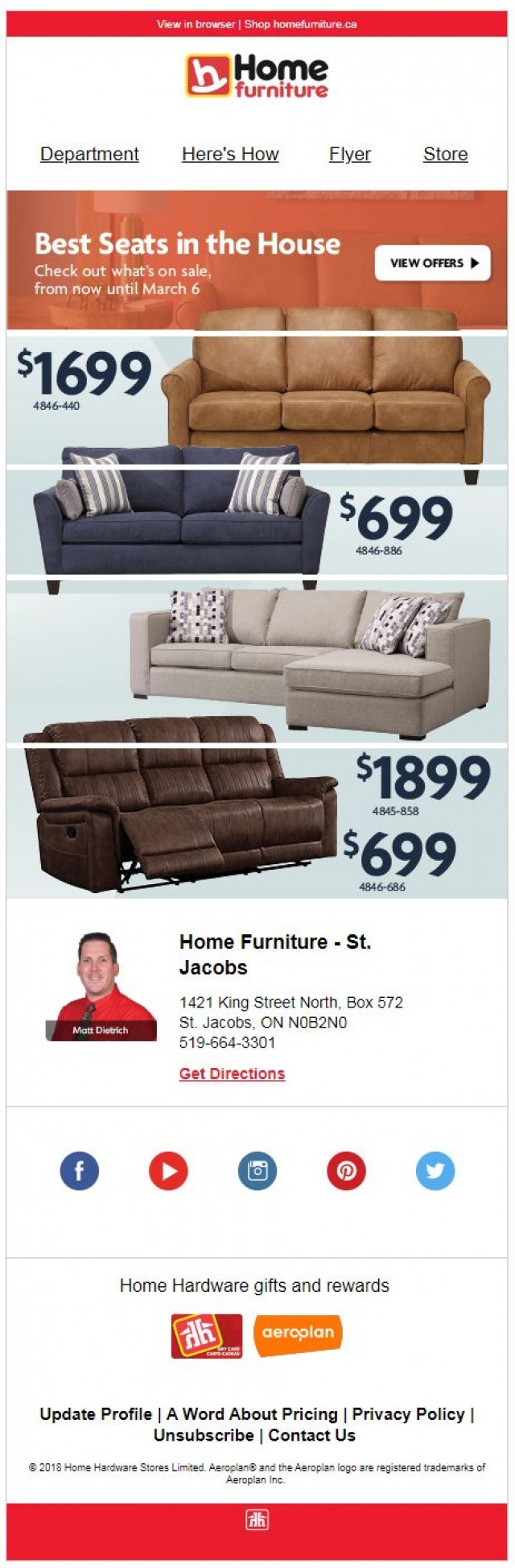 Coupon for: Home Furniture - Best Seats in the House