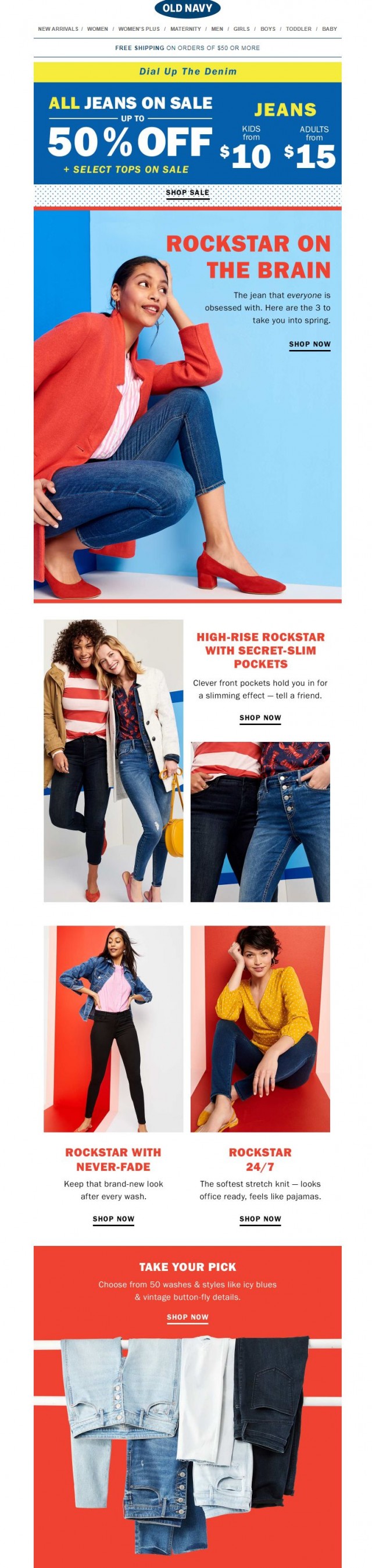 Coupon for: Old Navy - Score jeans from $15 & tops from $7 