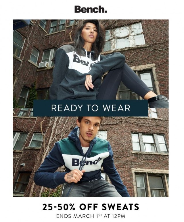 Coupon for: Bench - Ready To Wear Sweats 