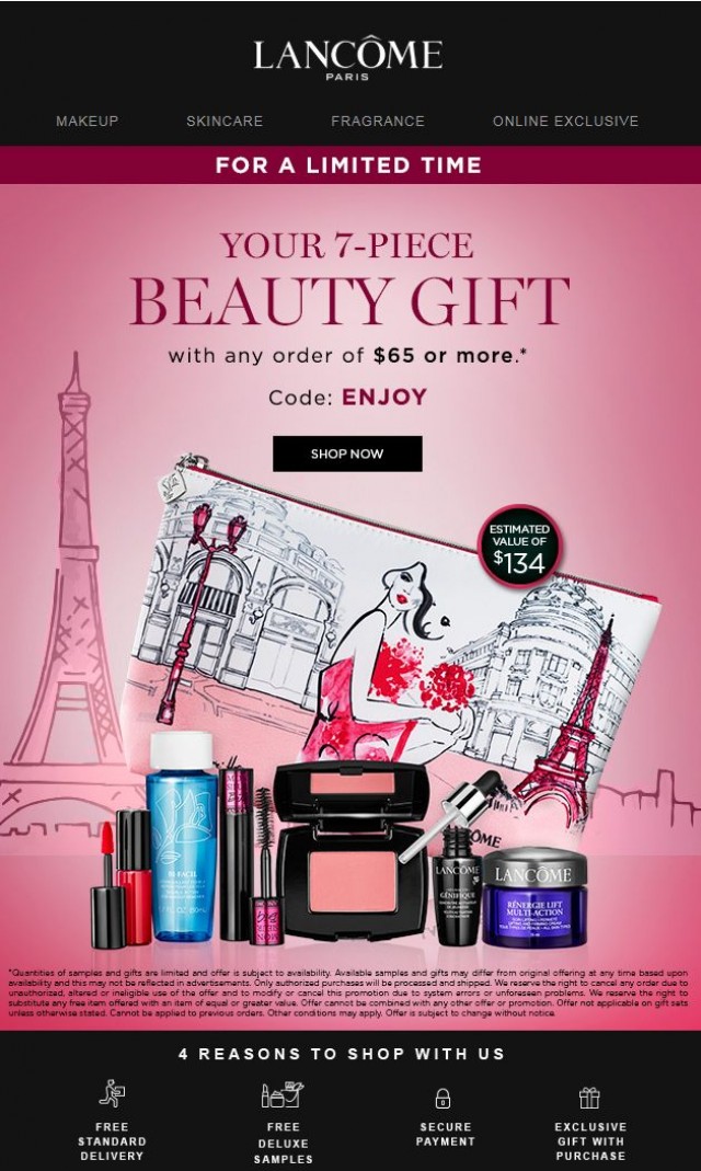 Coupon for: Lancome - For a limited time