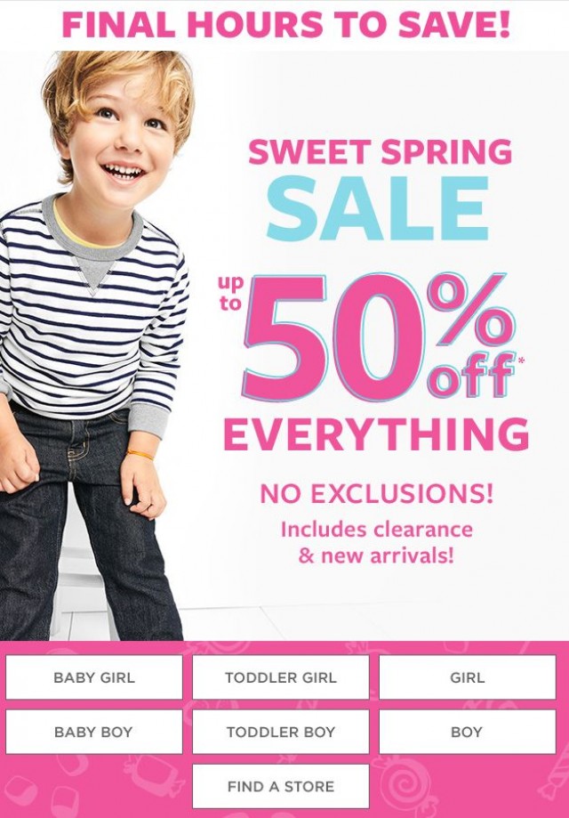 Coupon for: Carter's | OshKosh - Up to 50% off everything! Last chance.