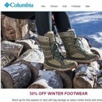 Coupon for: Columbia - Get up to 50% off winter footwear!