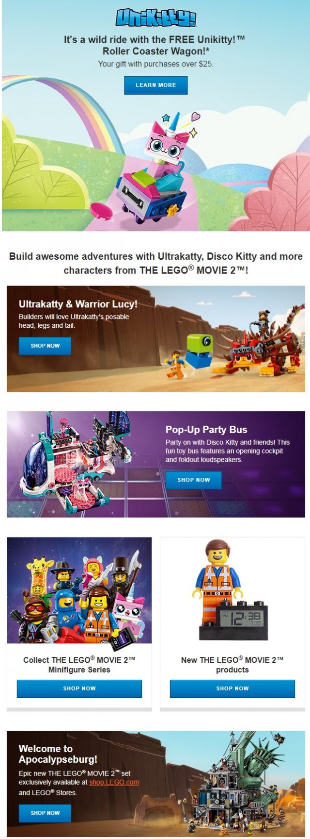 Coupon for: Lego - FREE Unikitty™ Roller Coaster Wagon!*