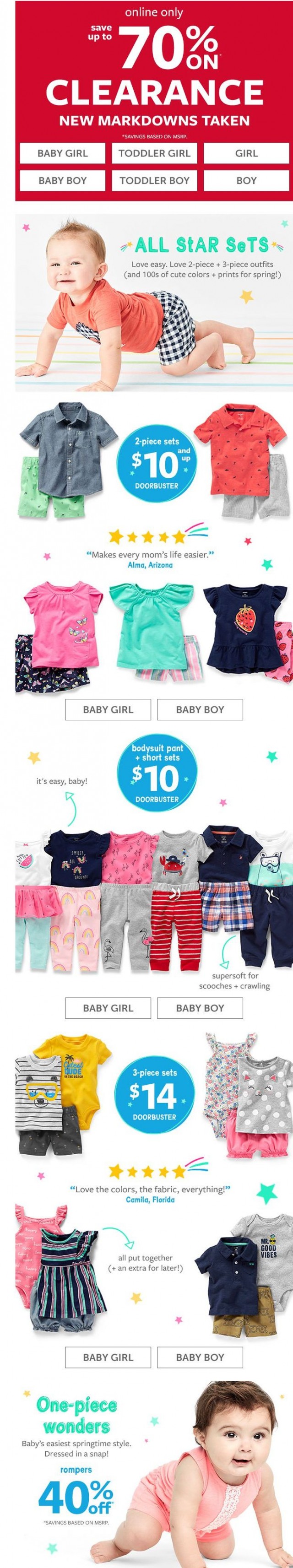 Coupon for: Carter's - CLEARANCE (up to 70% OFF!)