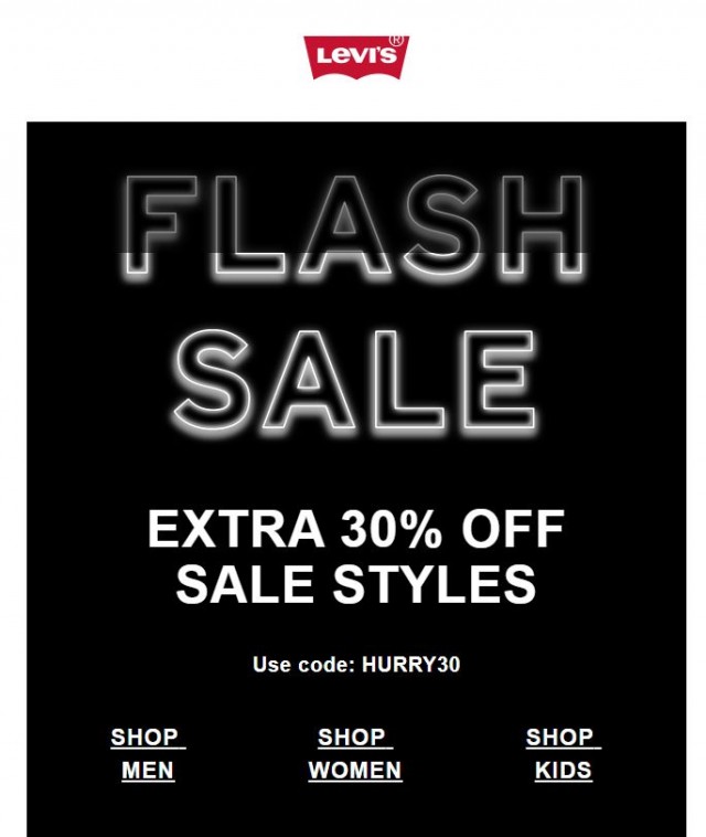 Coupon for: Levi's - Flash sale 