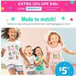 Coupon for: Carter's - Totally made to match. $5 and up!