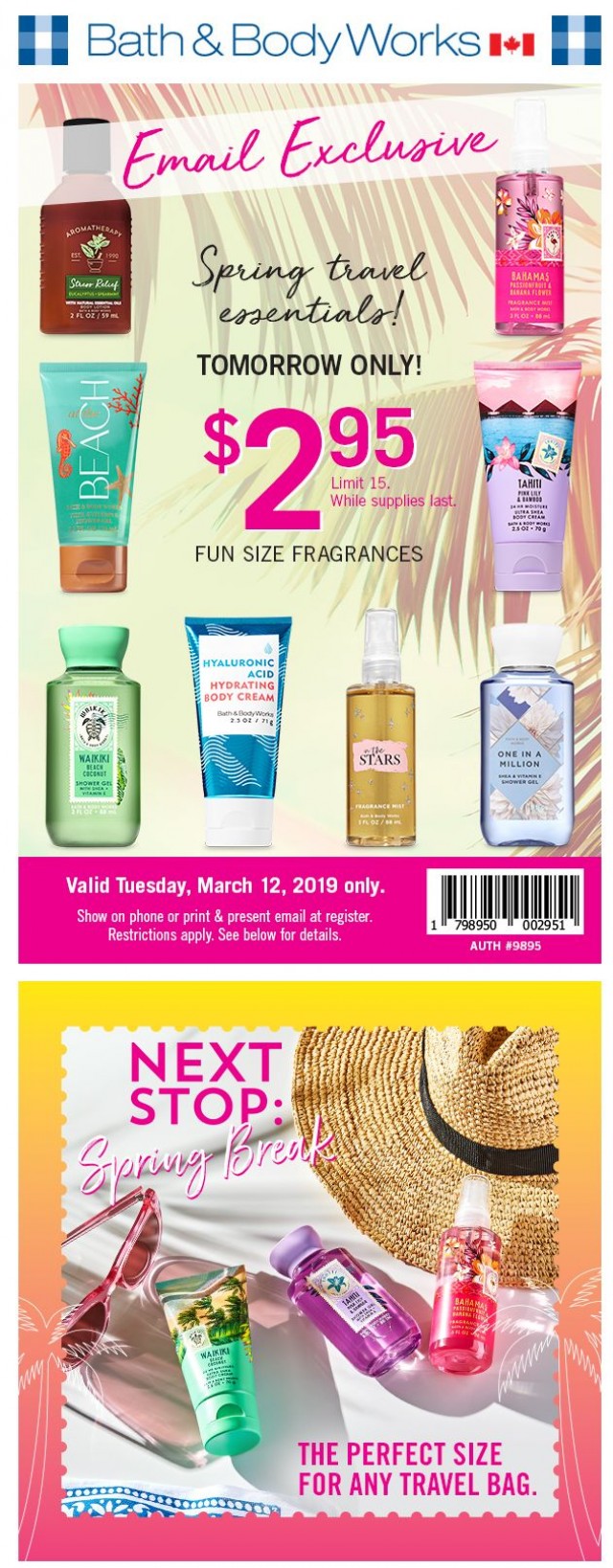Coupon for: Bath & Body Works Canada  - Tomorrow's gonna be fun...