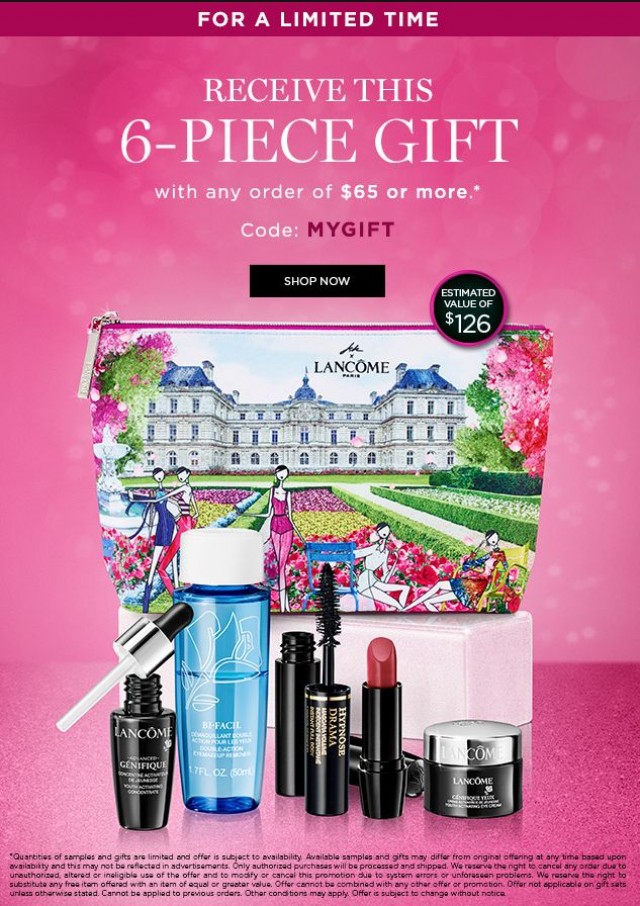 Coupon for: Lancôme Canada - The Perfect Gift. Because We Love You