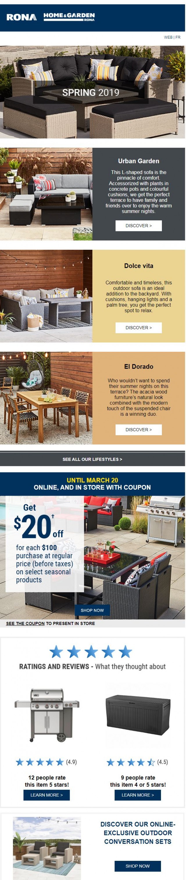 Coupon for: Rona - Here they are: our spring 2019 lifestyles