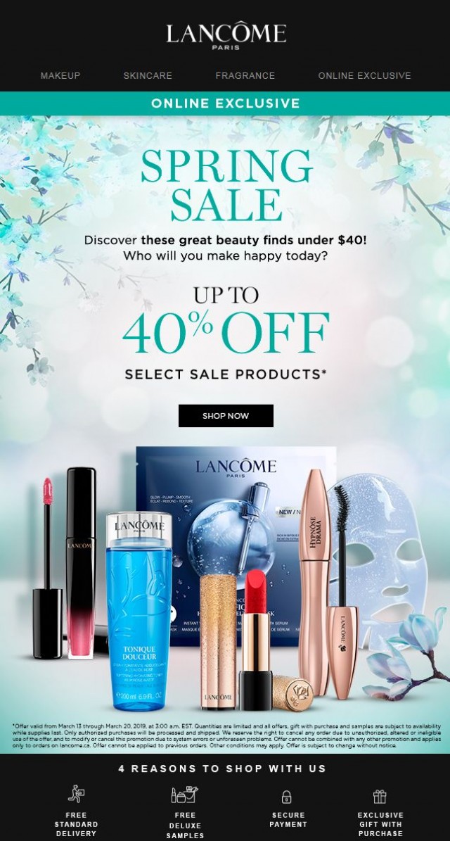 Coupon for: Lancôme Canada - Under $40 Beauty Goodies to Discover
