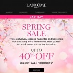 Coupon for: Lancôme - Final Hours of our Spring Sale!
