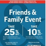 Coupon for: Sport Chek - Friends & Family Event On Now! Take 25% Off