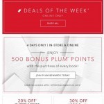 Coupon for: Indigo | Chapters - Deals Of The Week + 500 BONUS Plum Points On Every Book