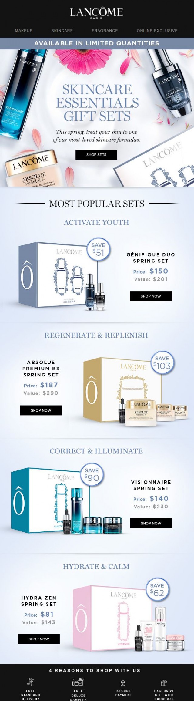 Coupon for: Lancôme Canada - NEW Exclusive Skincare Sets Inside
