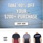 Coupon for: Perry Ellis - Going on Now: 40% Off Your $200+ Purchase