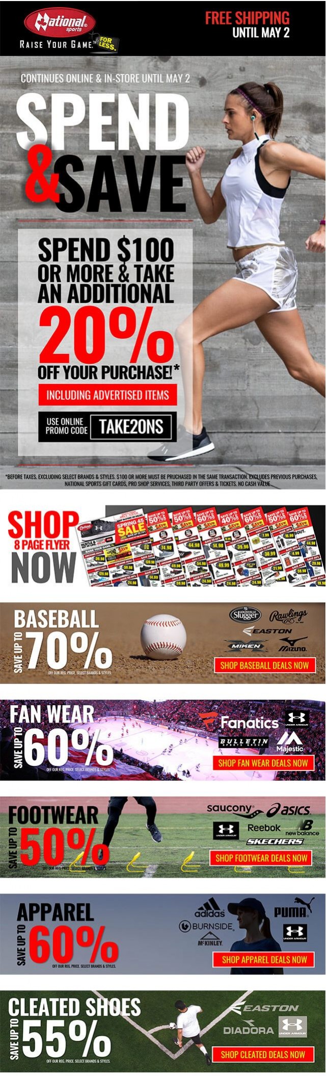 Coupon for: National sports - Spend & Save Event 