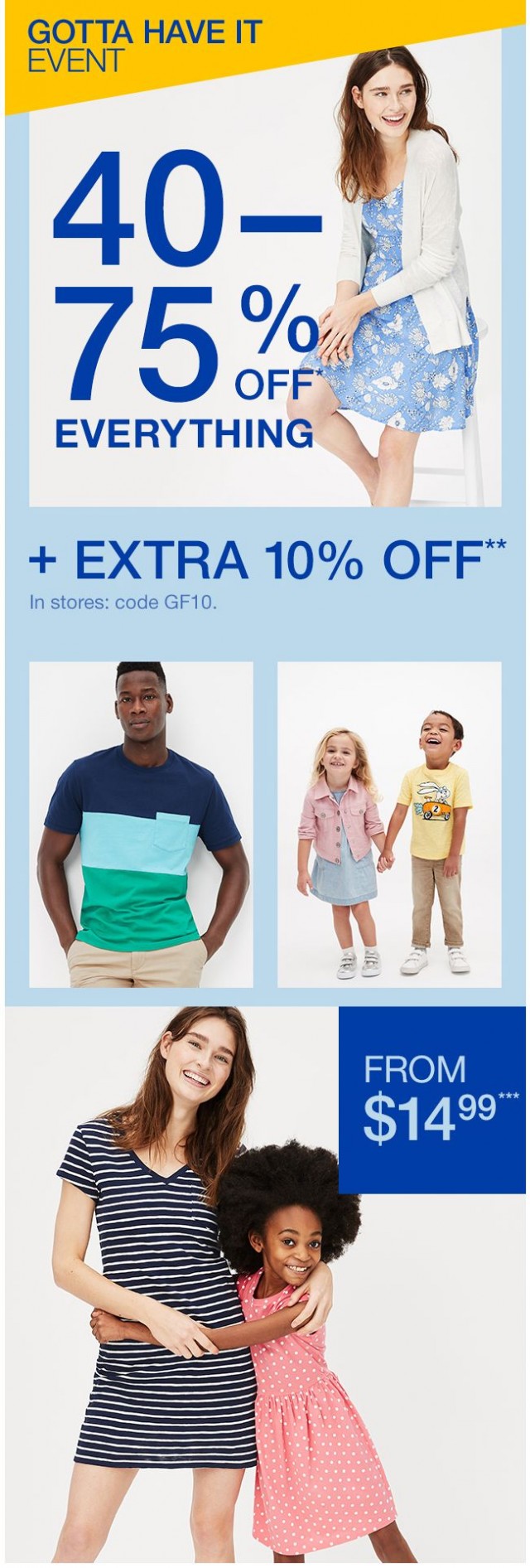 Coupon for: Gap Factory Canada - HOP TO IT 