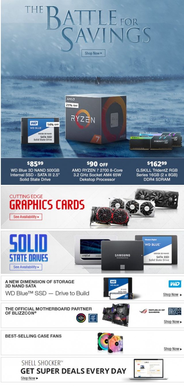 Coupon for: Newegg - Battle for Savings on Tech