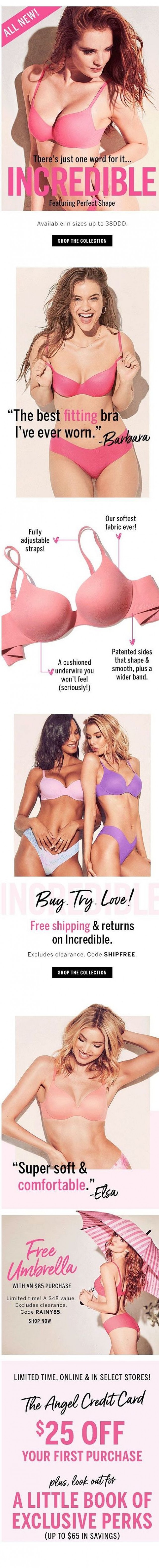 Coupon for: Victoria's Secret - Introducing The Incredible Bra
