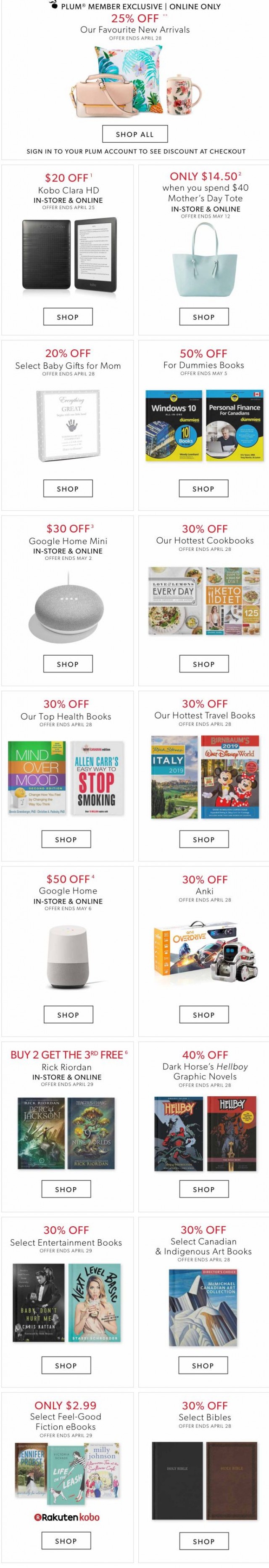 Coupon for: Indigo | Chapters - This Week's Not To Be Missed Deals Online