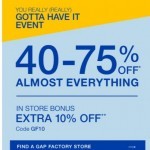 Coupon for: Gap Factory Canada - Ends soon