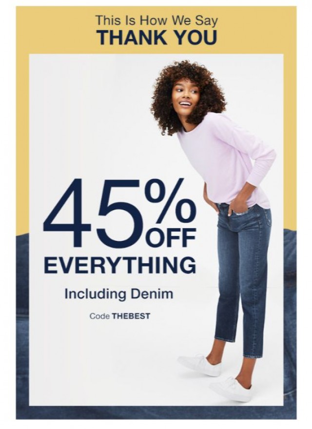 Coupon for: Gap - We're going BIG on saying thank you