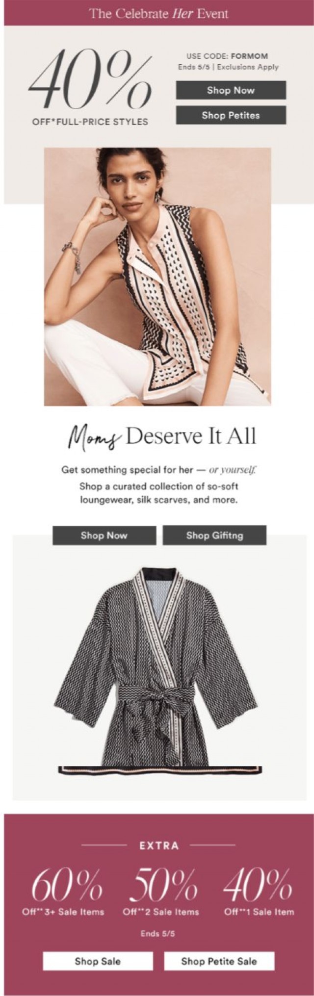 Coupon for: Ann Taylor - 40% Off For Mom And You, Too