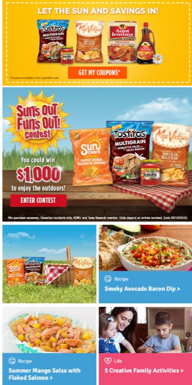 Coupon for: Tasty Rewards - DON’T MISS! Our sunniest contest yet