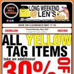 Coupon for: Len's - 3 Days Only: Long Weekend @ Len's!