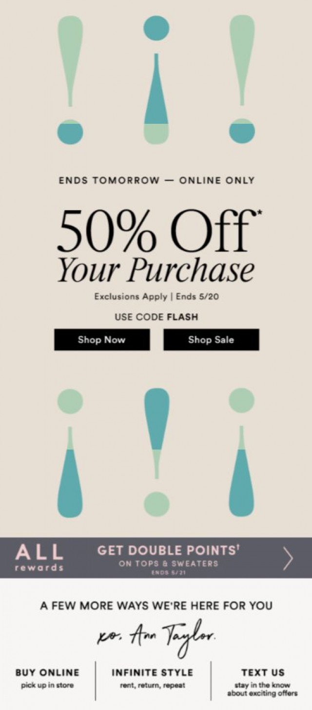 Coupon for: Ann Taylor - This Sale Will Be Gone In A Flash