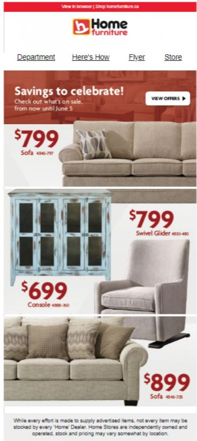Coupon for: Home Hardware - Treat your home to new furniture