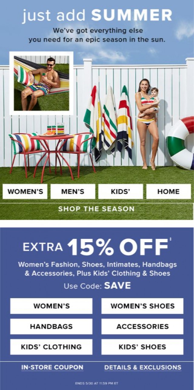 Coupon for: Hudson's Bay - Just add SUMMER: Everything you need for an epic season